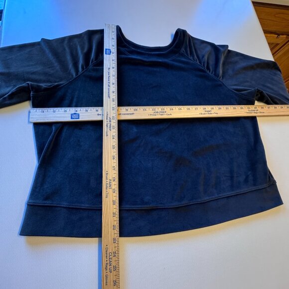 Terra & Sky Velour Pant Set Womens Size 1X Black Lounge Athleisure - Picture 7 of 11